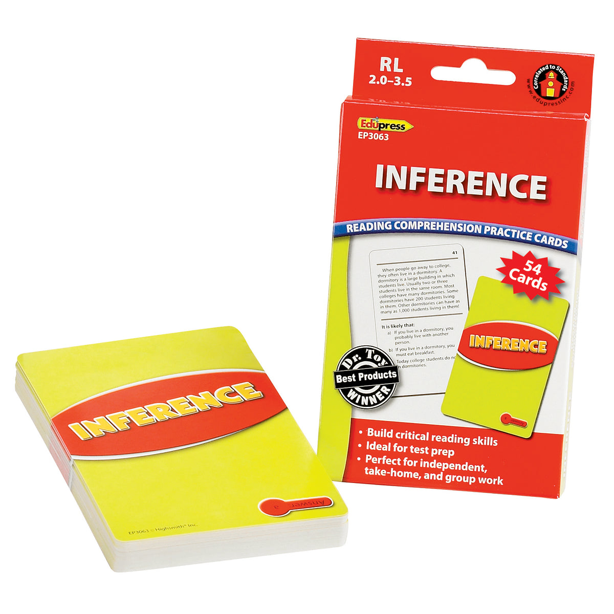 Teacher Created Resources Inference Practice Cards, Red Level