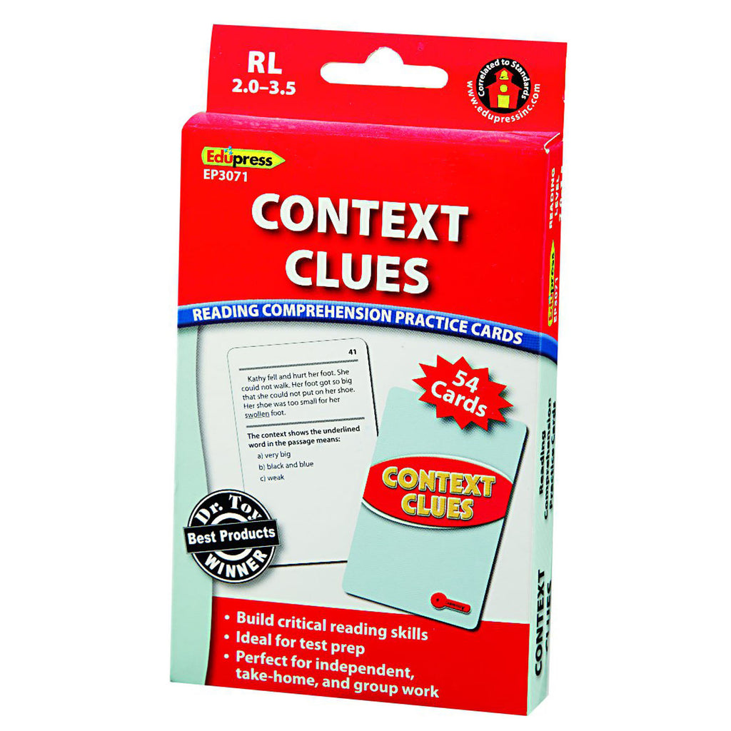Teacher Created Resources Context Clues Practice Cards, Red Level