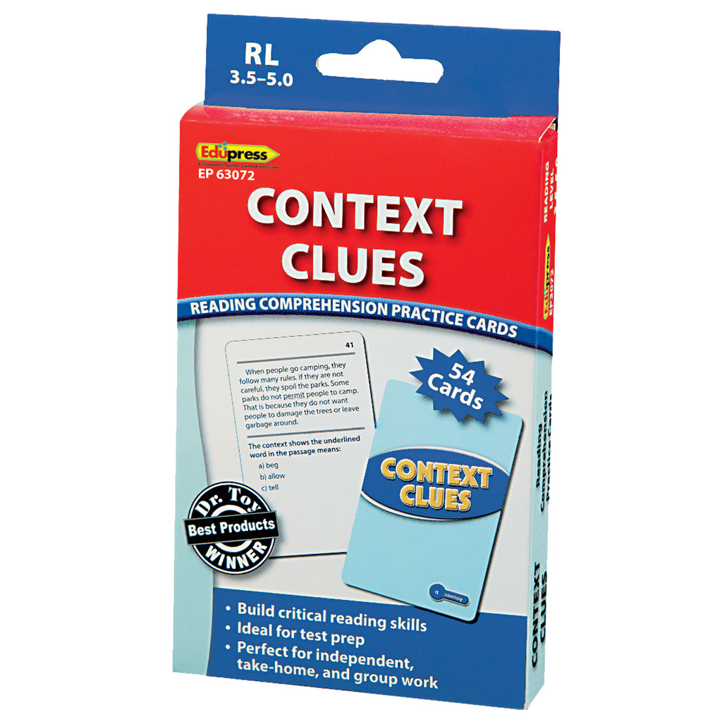Teacher Created Resources Context Clues Practice Cards, Blue Level