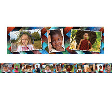 Teacher Created Resources Multicultural Kids Postcards Photo Bulletin Board Border
