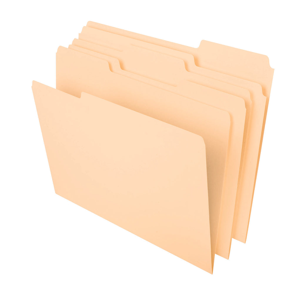 Esselte Corporation File Folders Letter 1/3 Cut Tab, 100 Per Box