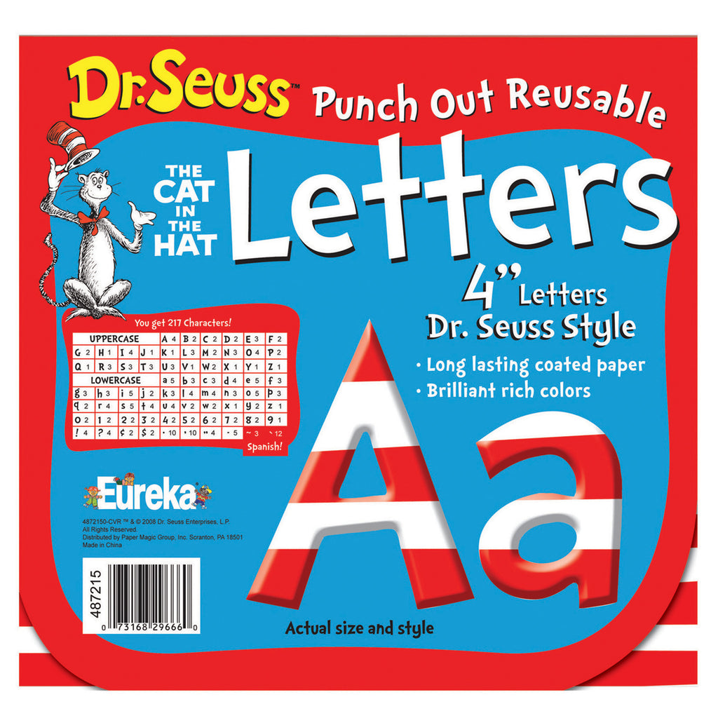 Eureka Dr. Seuss™ 4" Red & White Reusable Letters