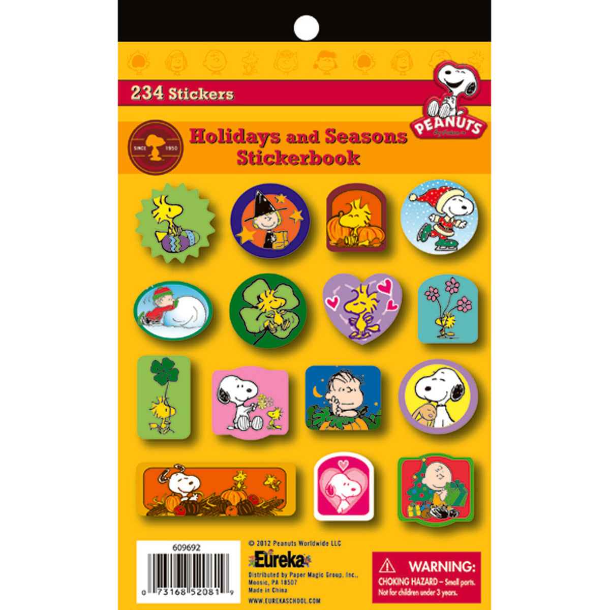 Eureka Peanuts® Holidays And Seasons Sticker Book