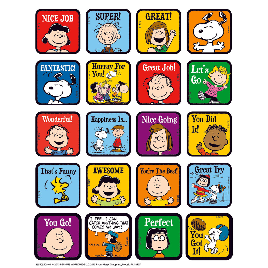 Eureka Peanuts® Motivational Theme Stickers