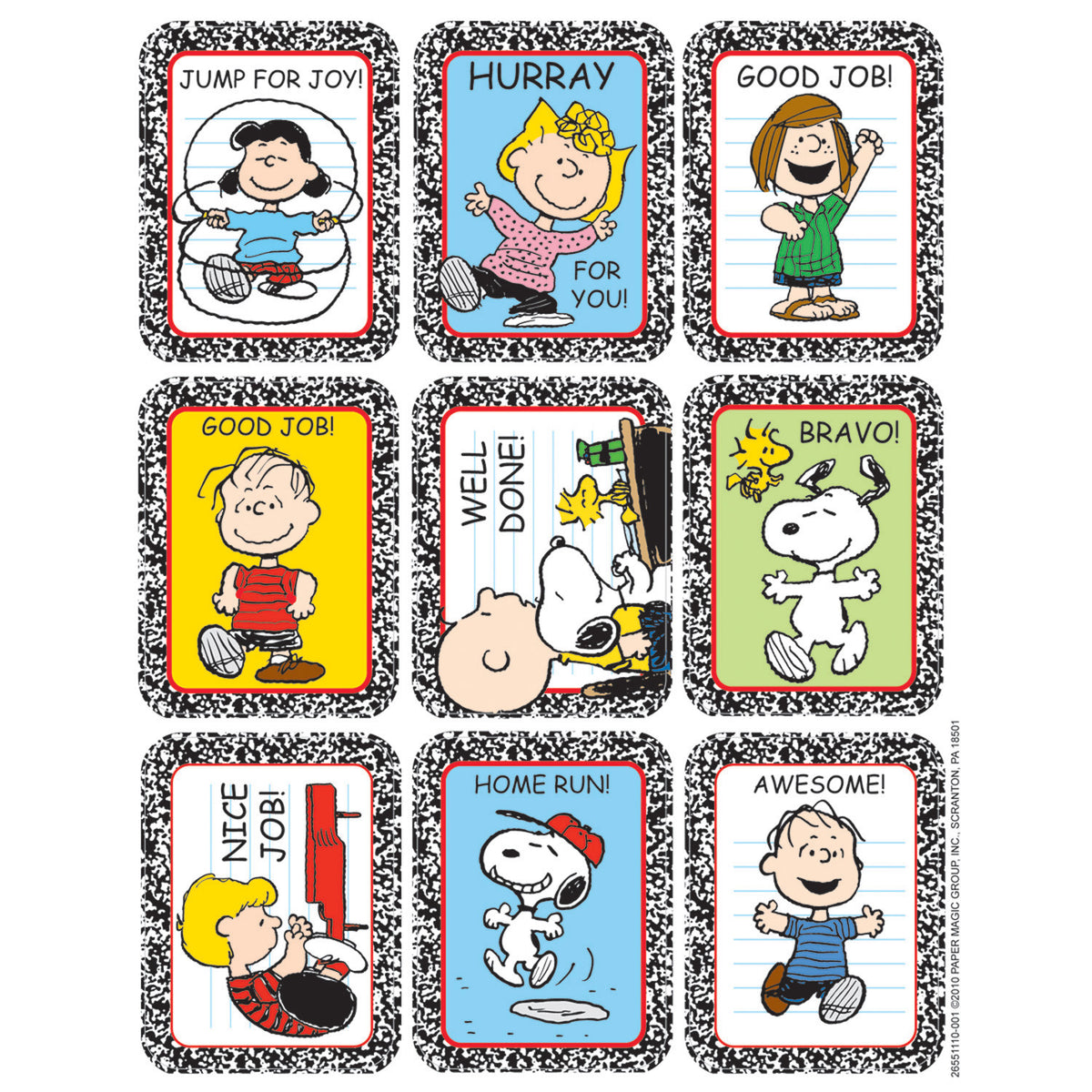 Eureka Stickers Peanuts® Characters