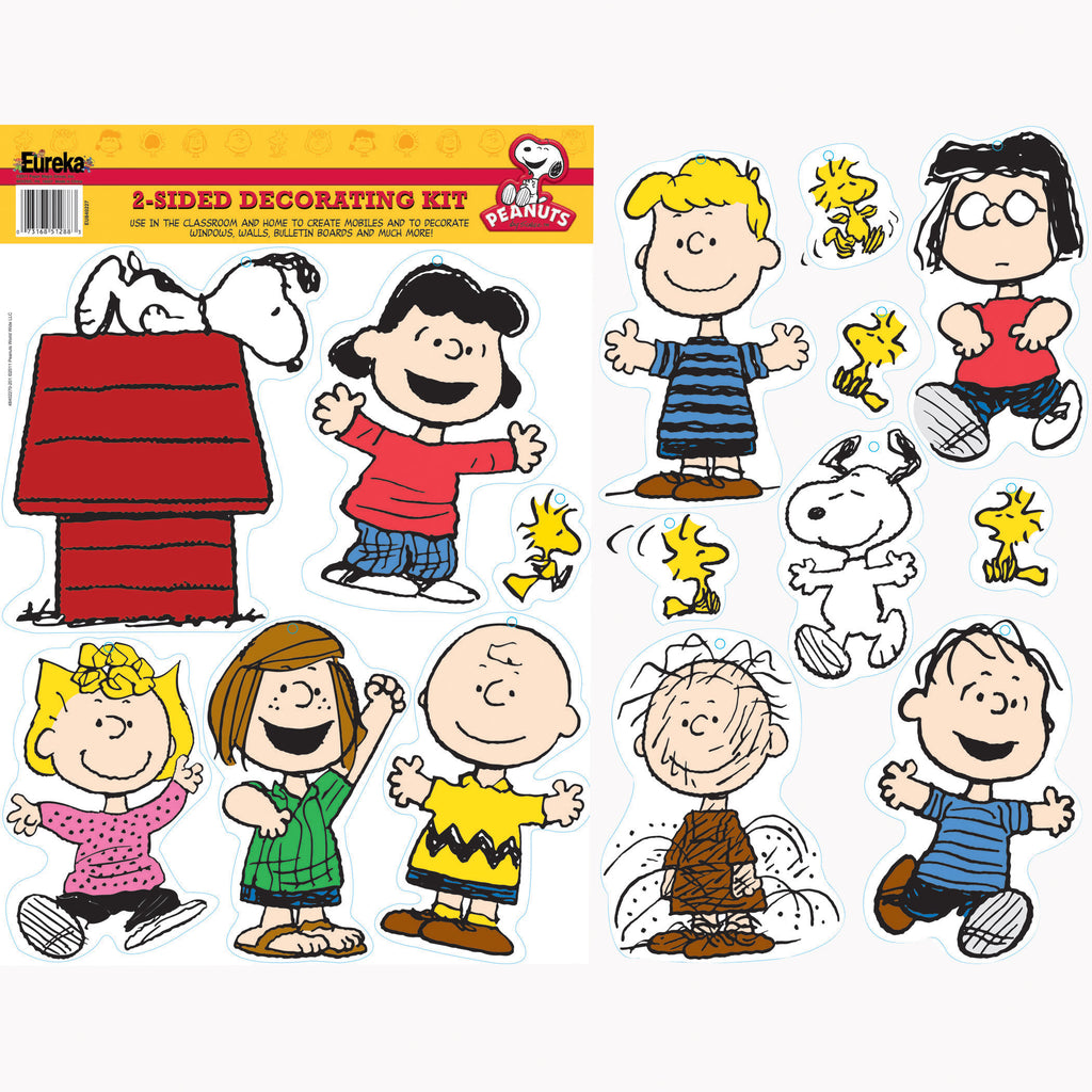 Eureka Peanuts® Classic Characters 2-Sided Deco Kit