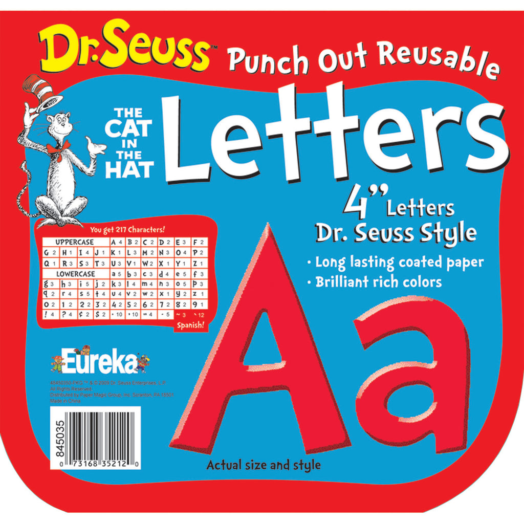 Eureka Dr. Seuss™ Punch Out Reusable Red Letters 4 Inch