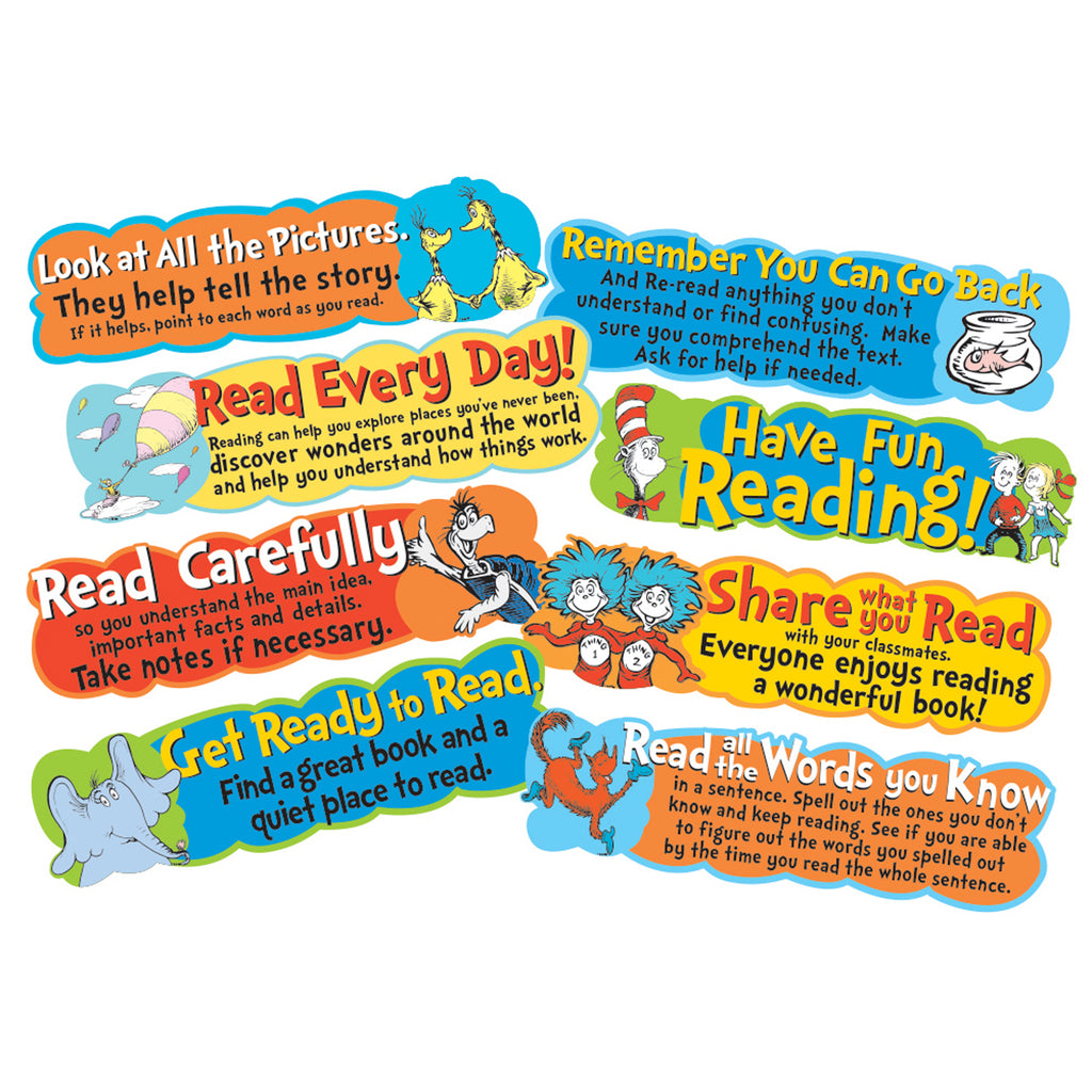 Eureka Dr. Seuss™ Reading Tips Mini Bulletin Board Set