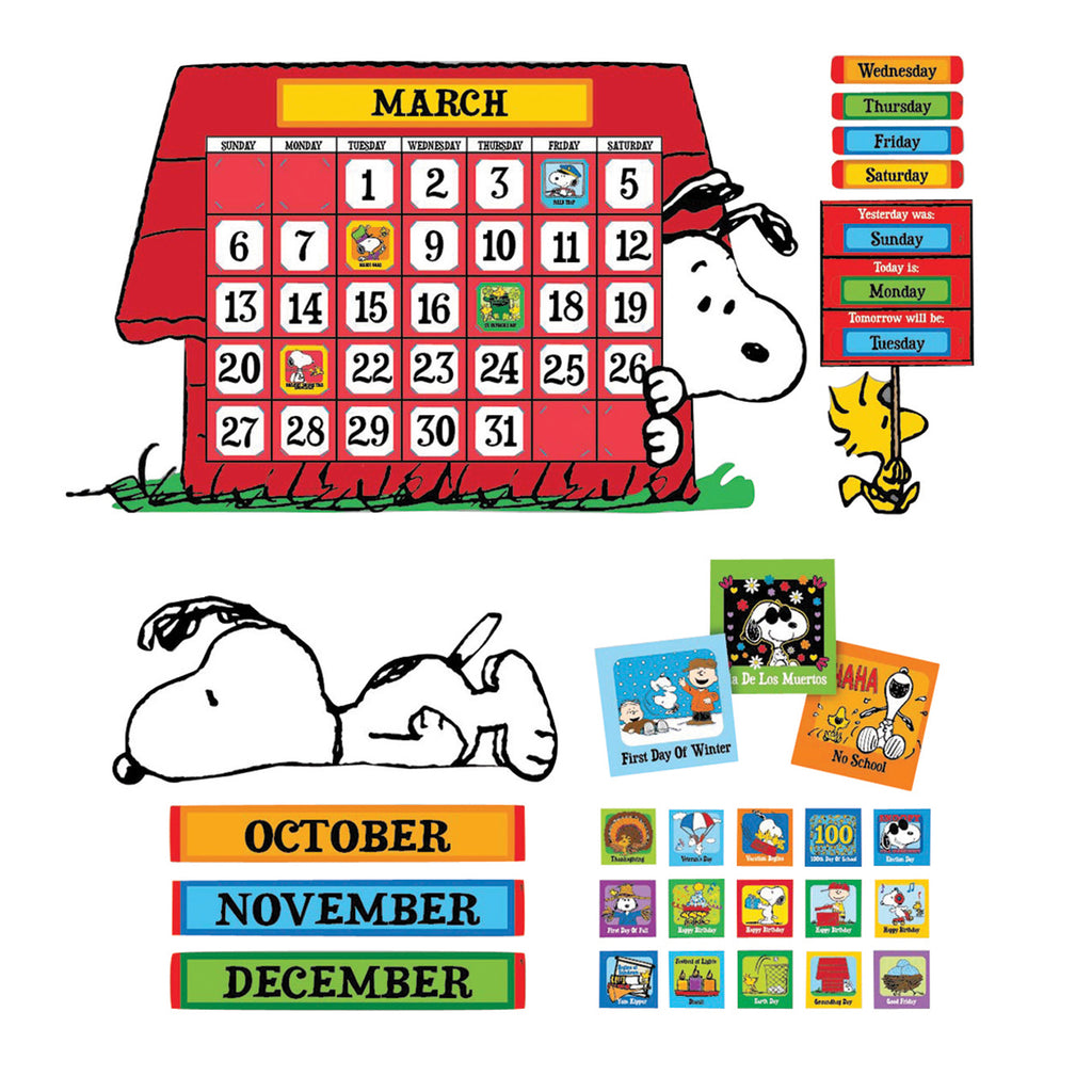Eureka Peanuts® Calendar Bulletin Board Set