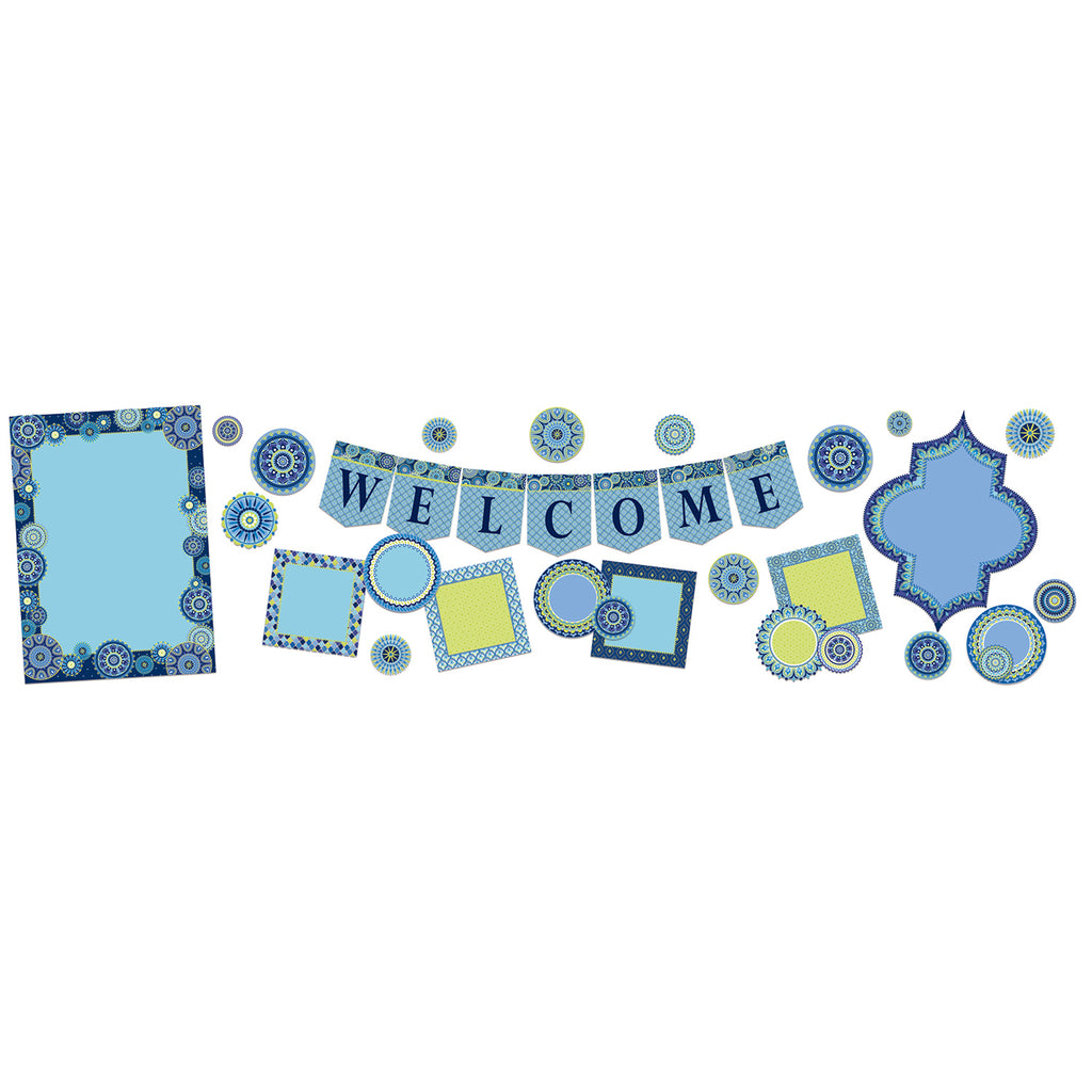 Eureka Blue Harmony Welcome Bulletin Board Set