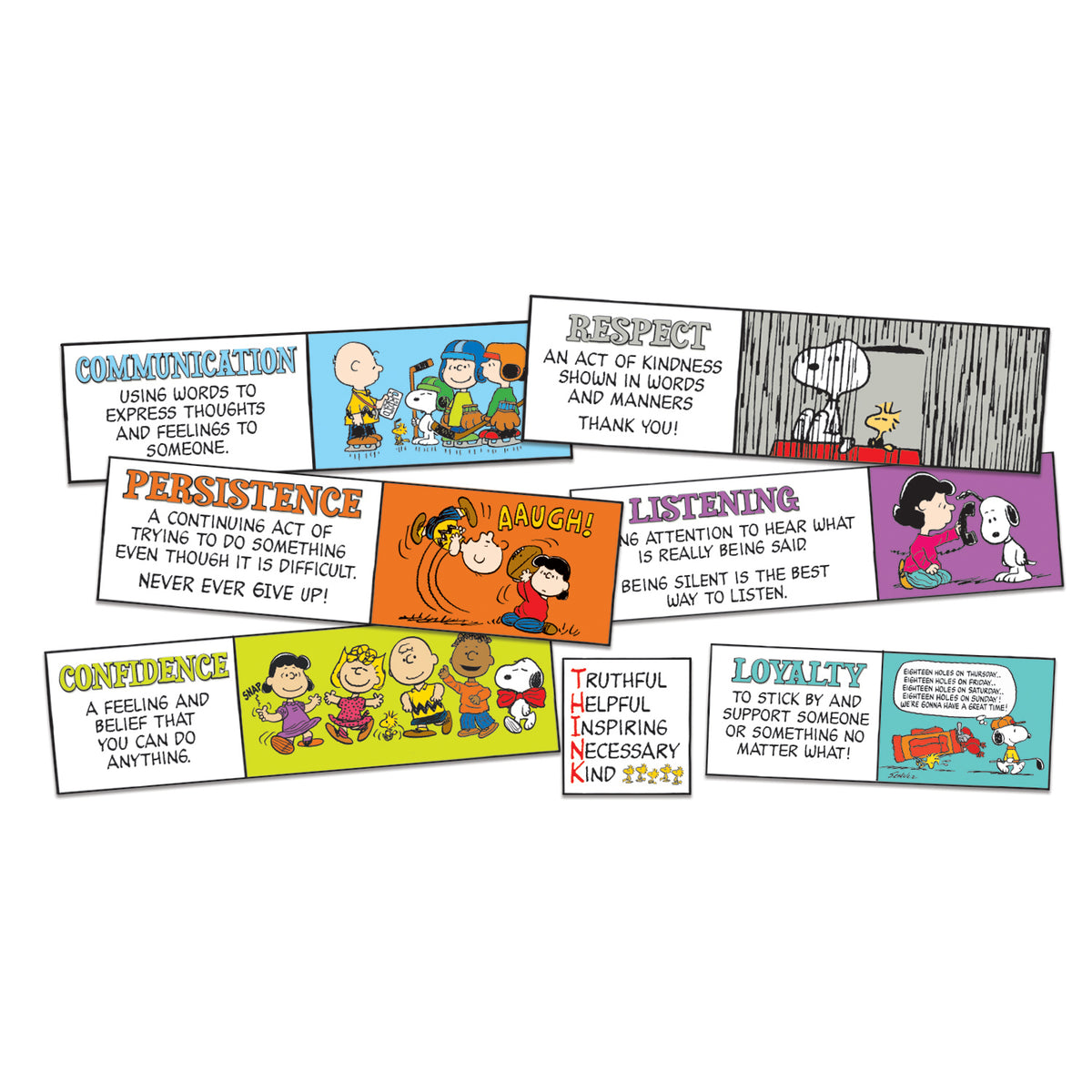 Eureka Peanuts® Character Building Mini Bulletin Board Set