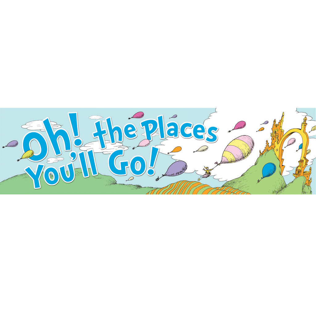 Eureka Dr. Seuss™ Oh The Places Balloons Classroom Banner