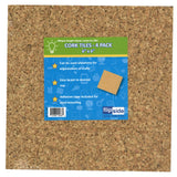 Flipside Cork Tiles 6 Inch x 6 Inch, Set Of 4