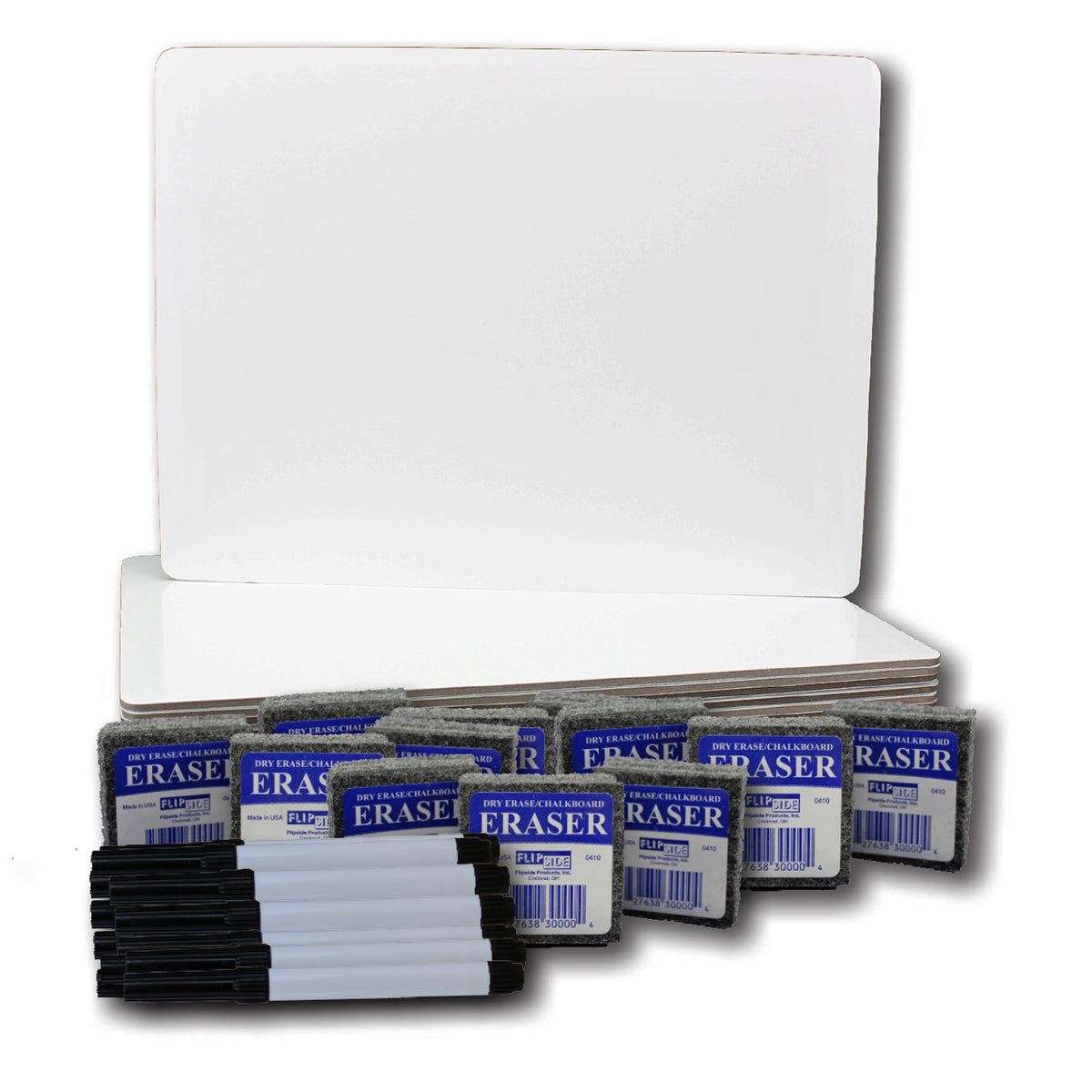 Flipside Magnetic Dry Erase Board Class Pack 9 x 12, 12Pk