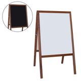 Flipside Stained White Dry Erase/Black Chalkboard Marquee Easel, 42"H x 24"W