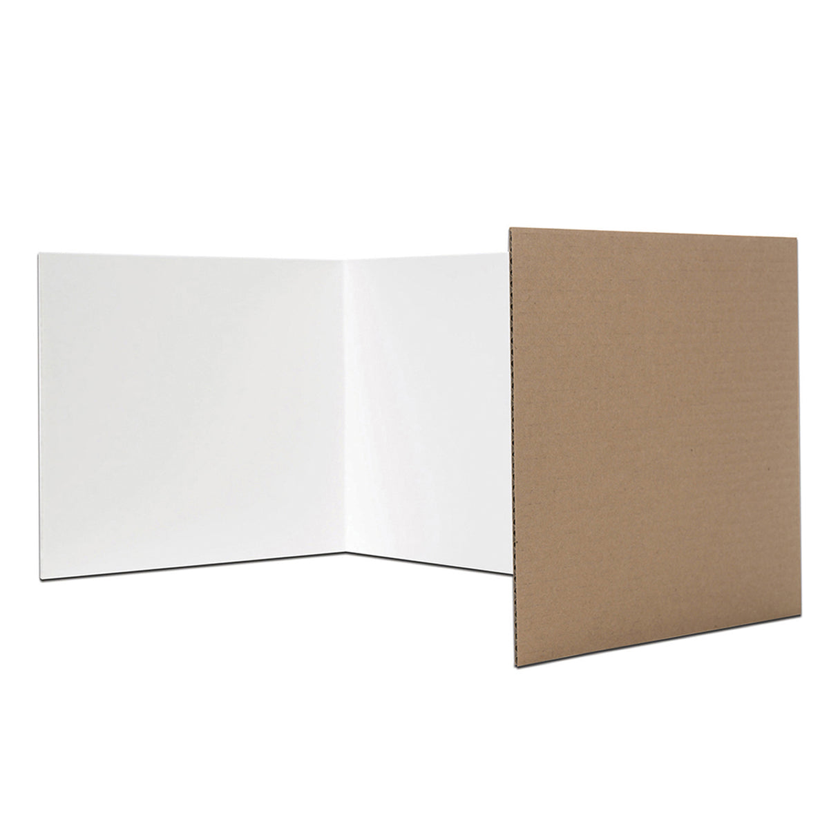 Flipside Corrugated Study Carrel, 24 Pk White