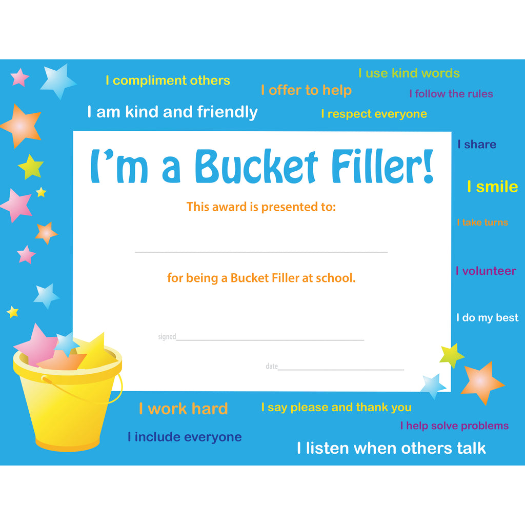 Flipside I'm a Bucket Filler! Award