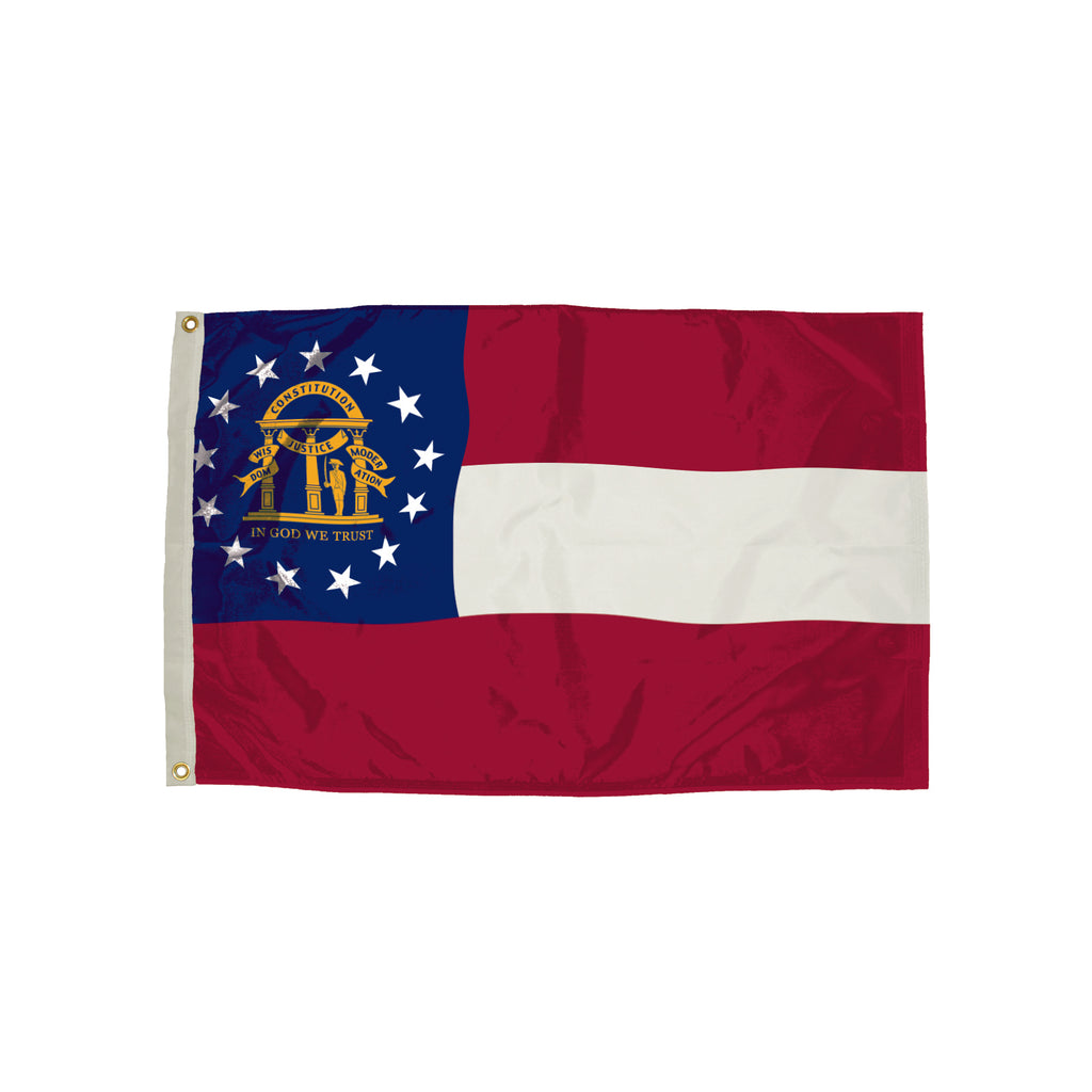 Flagzone Durawavez Nylon Georgia State Flag, 3' x 5'