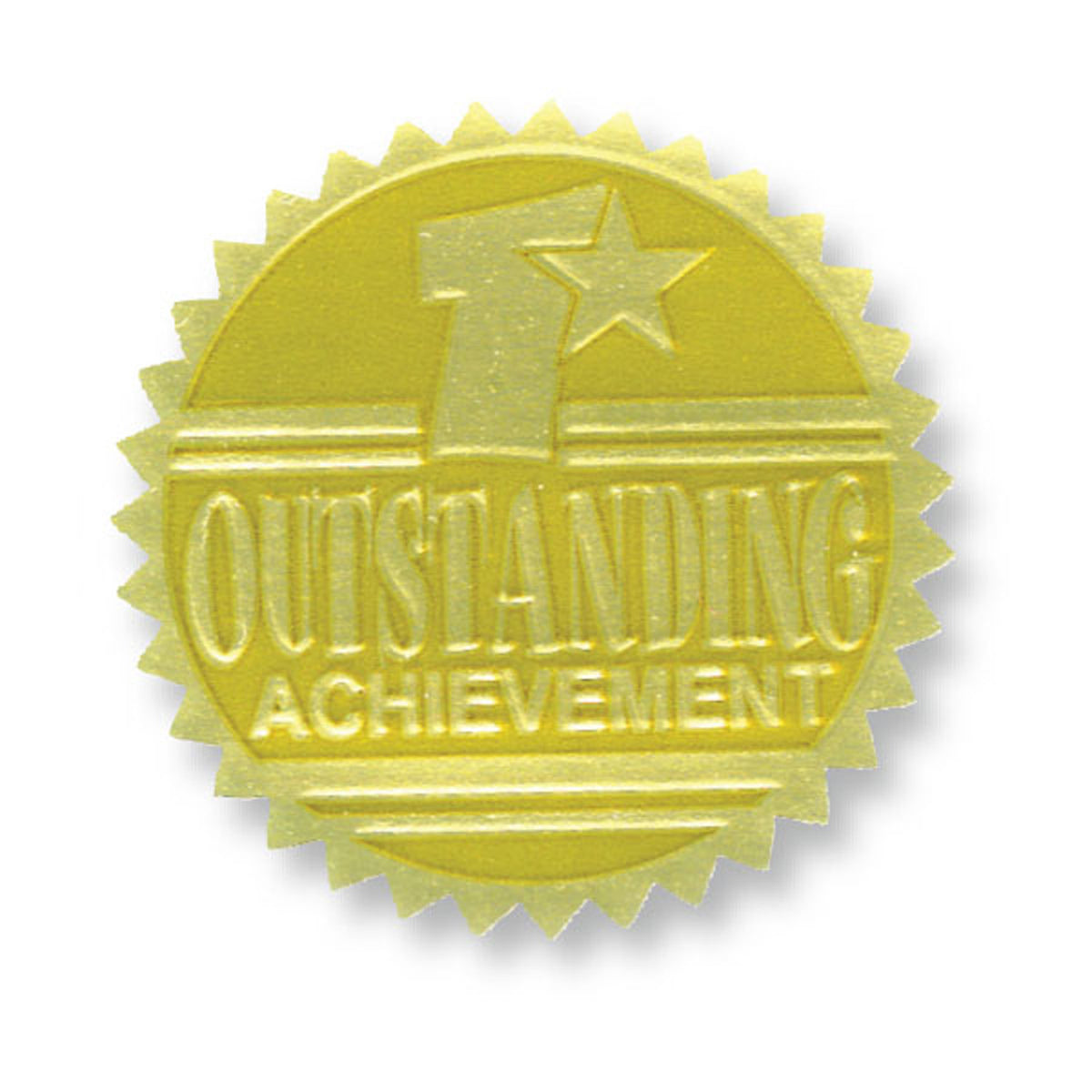 Flipside Gold Embossed Certificate Seals, Outstanding Achievement
