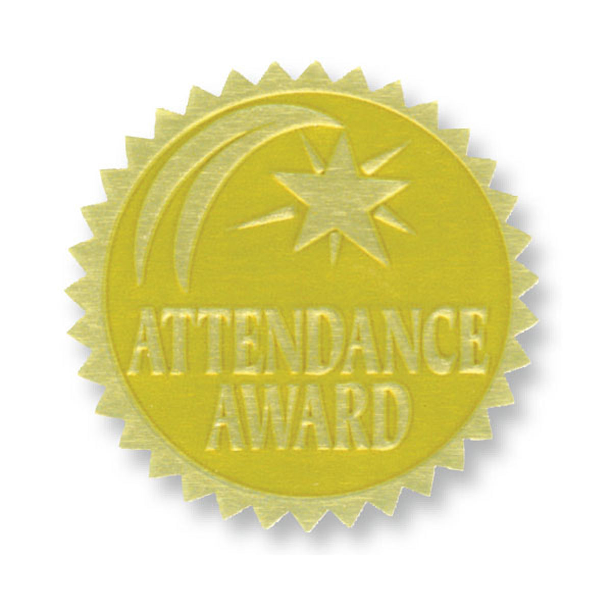 Flipside Gold Embossed Certificate Seals, Attendance Award