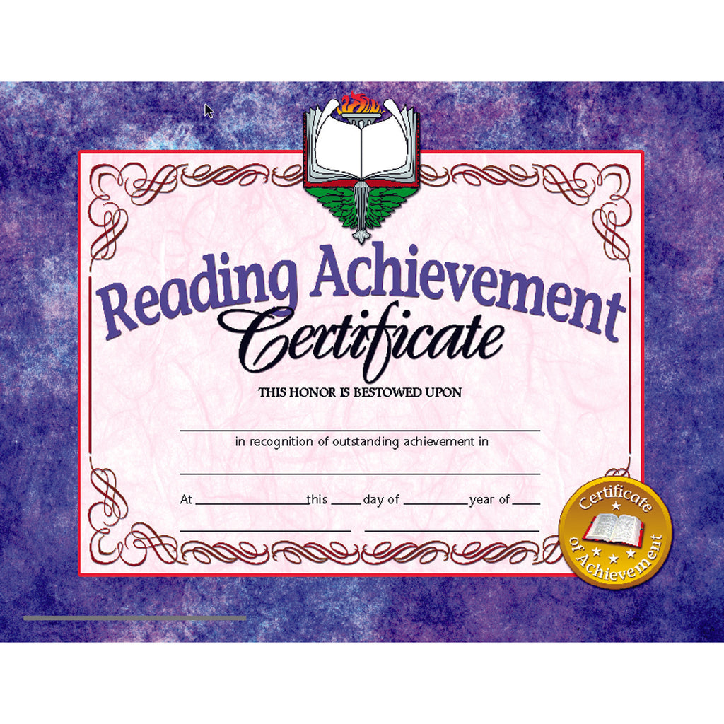 Hayes School Publishing Reading Achievement Certificates