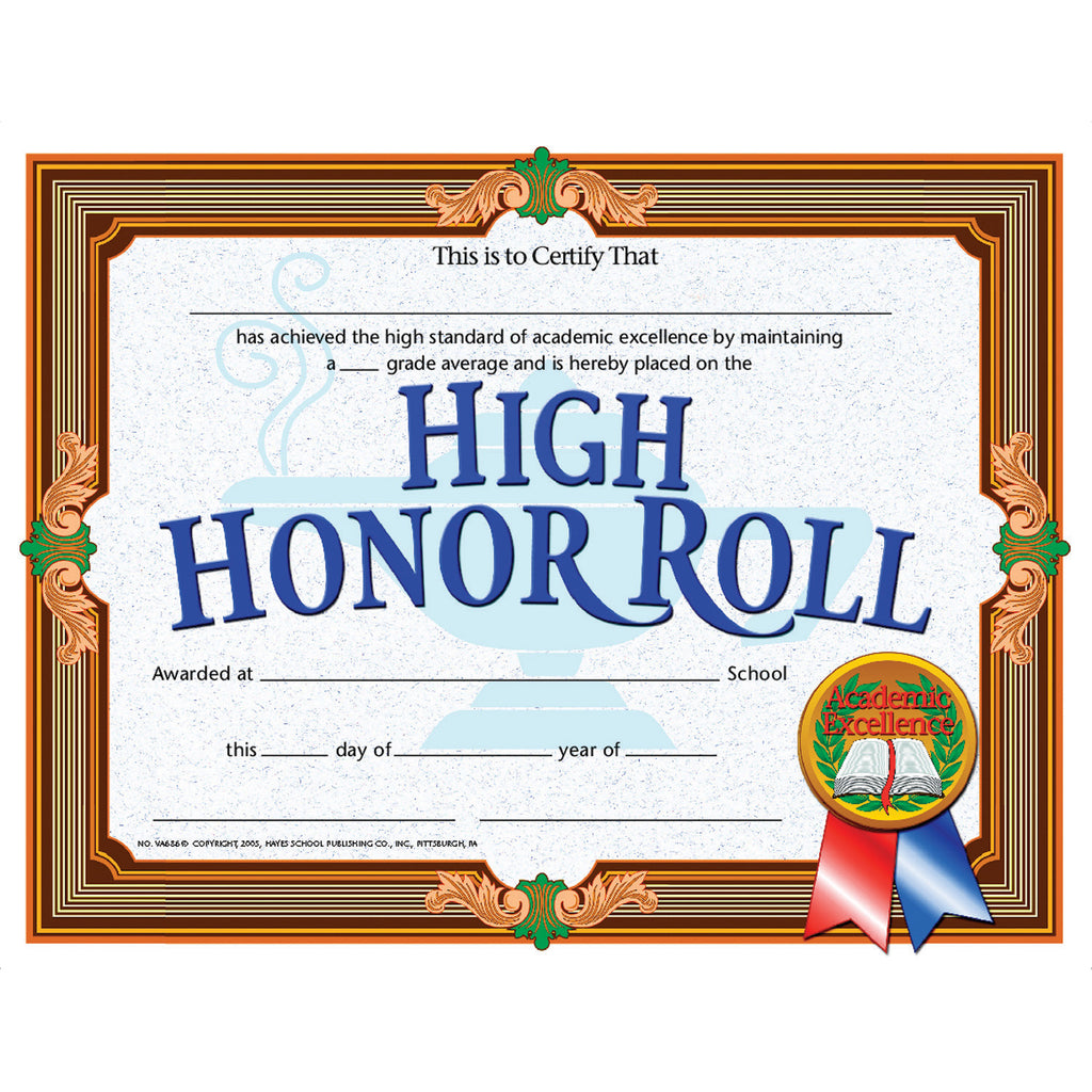 Hayes School Publishing High Honor Roll 2