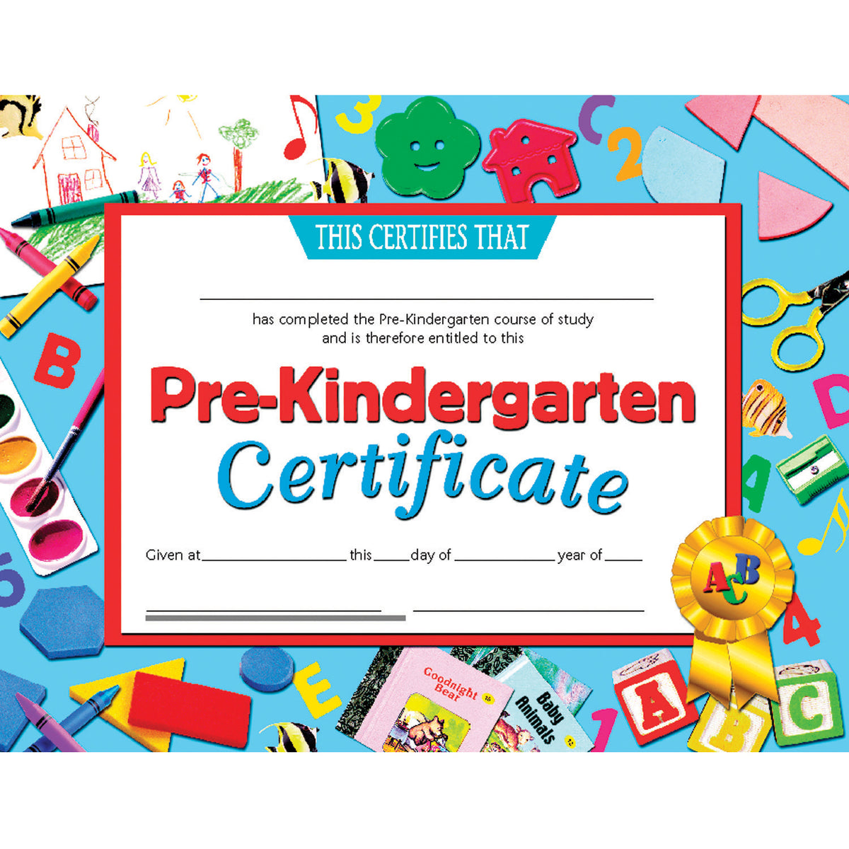 Hayes School Publishing Pre-Kindergarten Certificate 1
