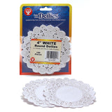 Hygloss Products Round Paper Lace Doilies, 4" White