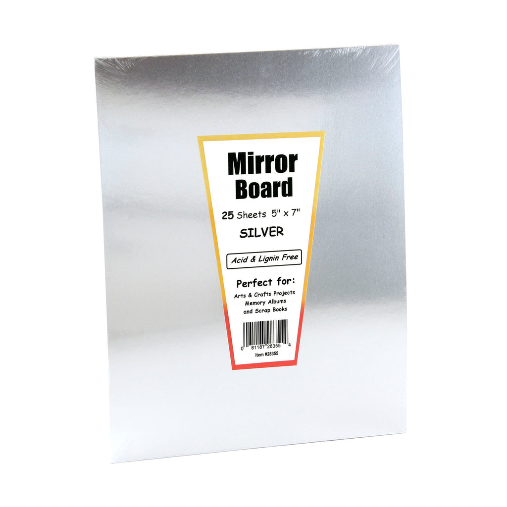 Hygloss Products Mirror Board, 5" x 7" Silver