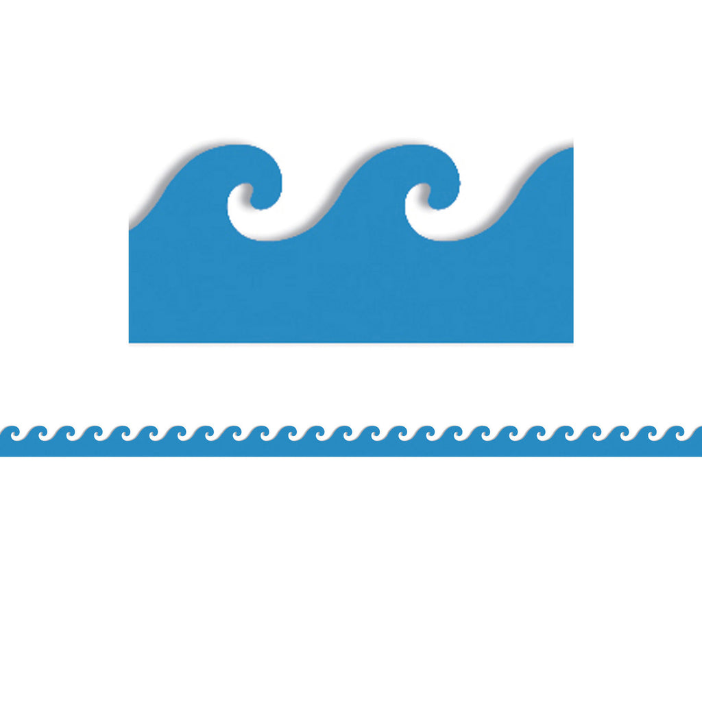 Hygloss Products Blue Waves Bulletin Board Border