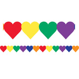 Hygloss Products Colored Hearts Bulletin Board Border