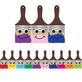 Hygloss Products Happy Paintbrushes Bulletin Board Border
