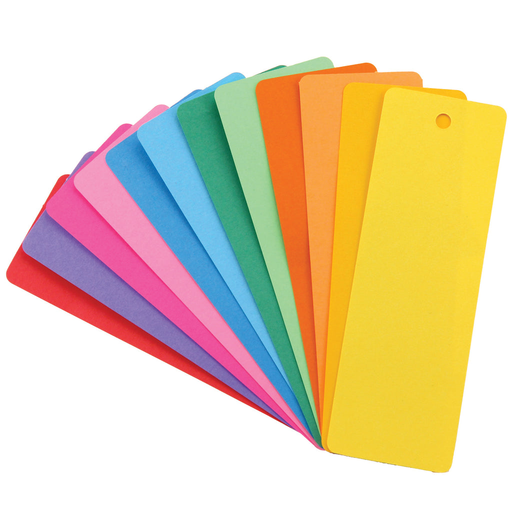 Hygloss Products Blank Bookmarks - 100 Assorted Colors