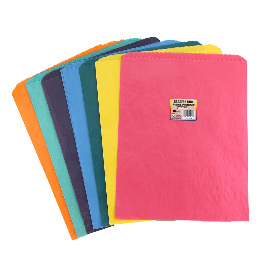 Hygloss Products Pinch Bottom Bags, 12" x 15" (discontinued)