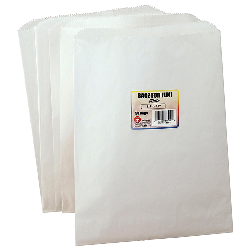 Hygloss Products Pinch Bottom Bags, 8.5" x 11"