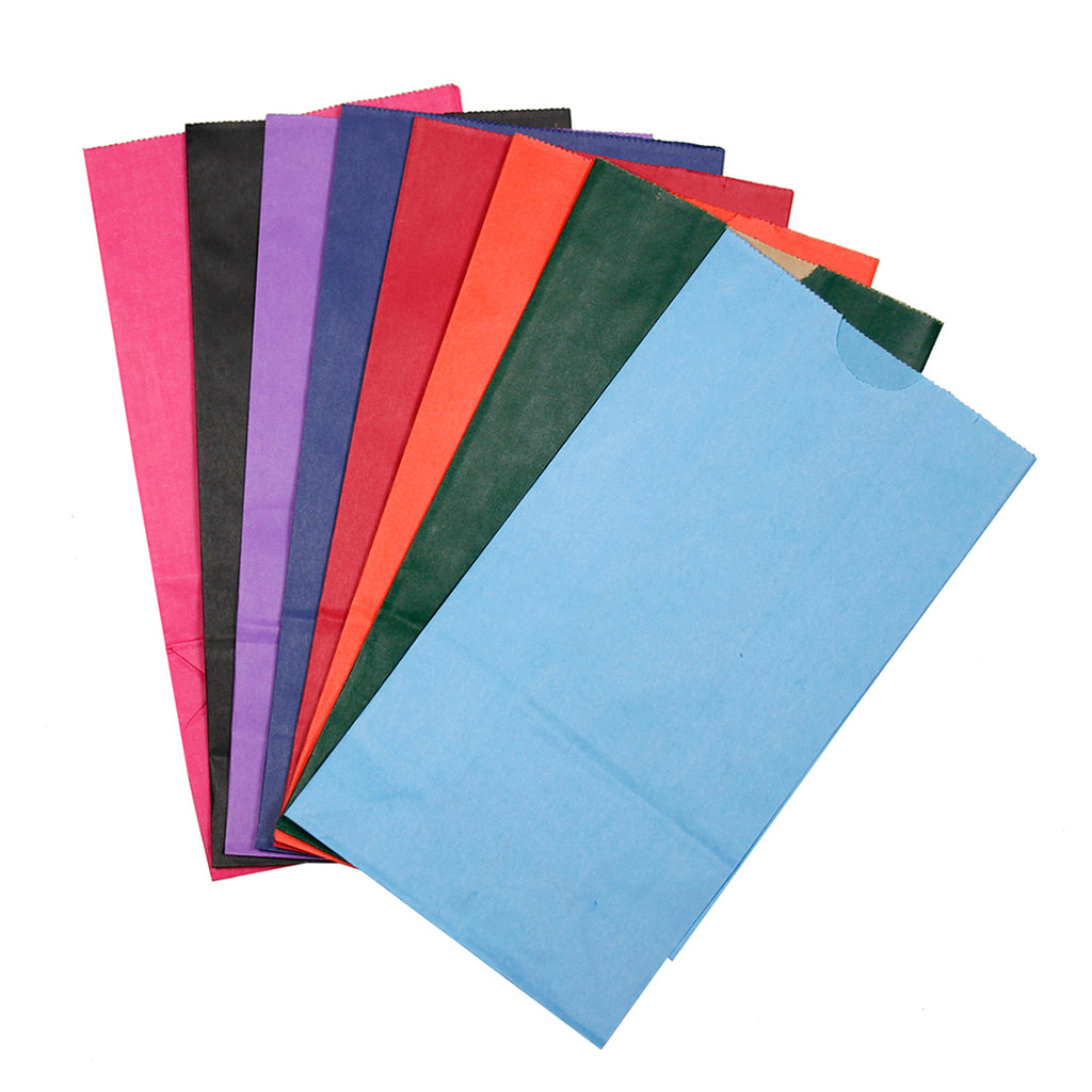 Hygloss Products Gusseted Bags - 6# Bright Colors