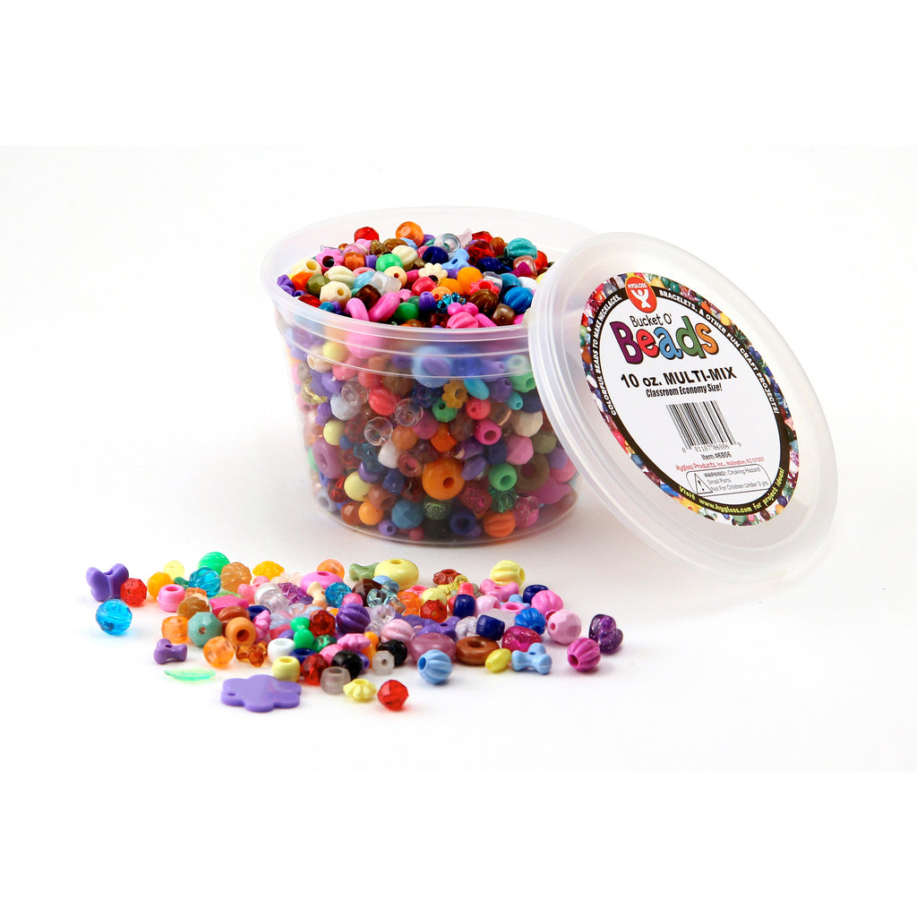 Hygloss Products Bucket O` Beads, 10 Oz Multi-Mix