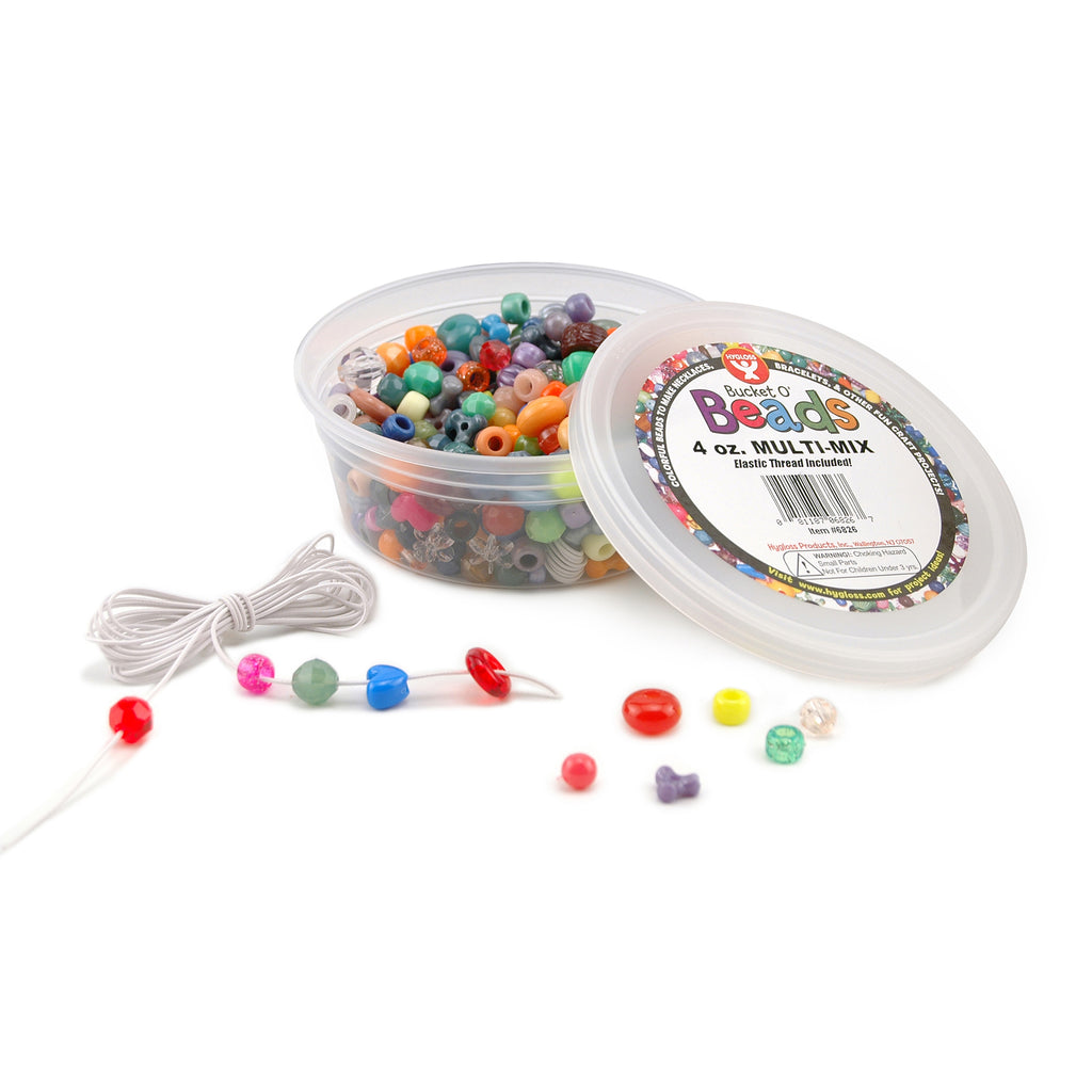 Hygloss Products Bucket O` Beads, 4 Oz Multi-Mix