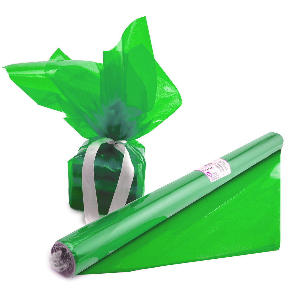 Hygloss Products Cello Wrap Roll, 20" x 12.5' Green