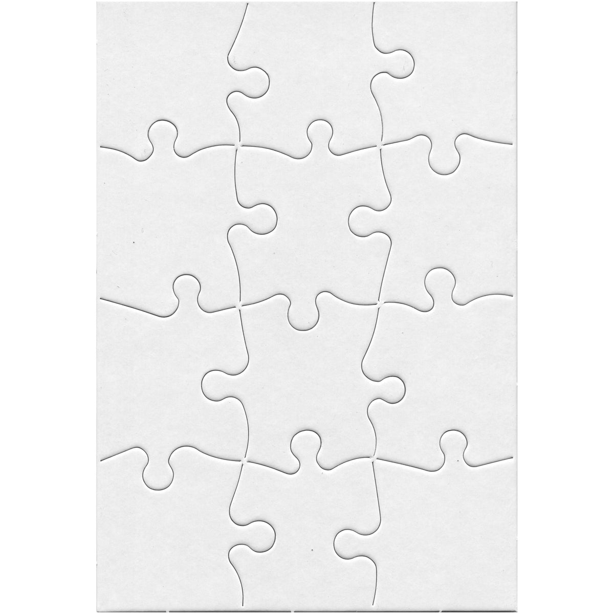 Hygloss Products Compoz-A-Puzzle, 5.5" x 8" Rectangle (12 Pieces)