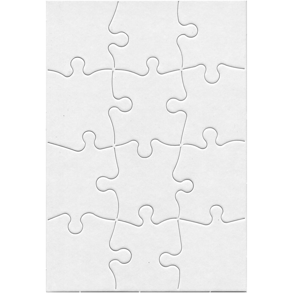 Hygloss Products Compoz-A-Puzzle, 5.5" x 8" Rectangle (12 Pieces)