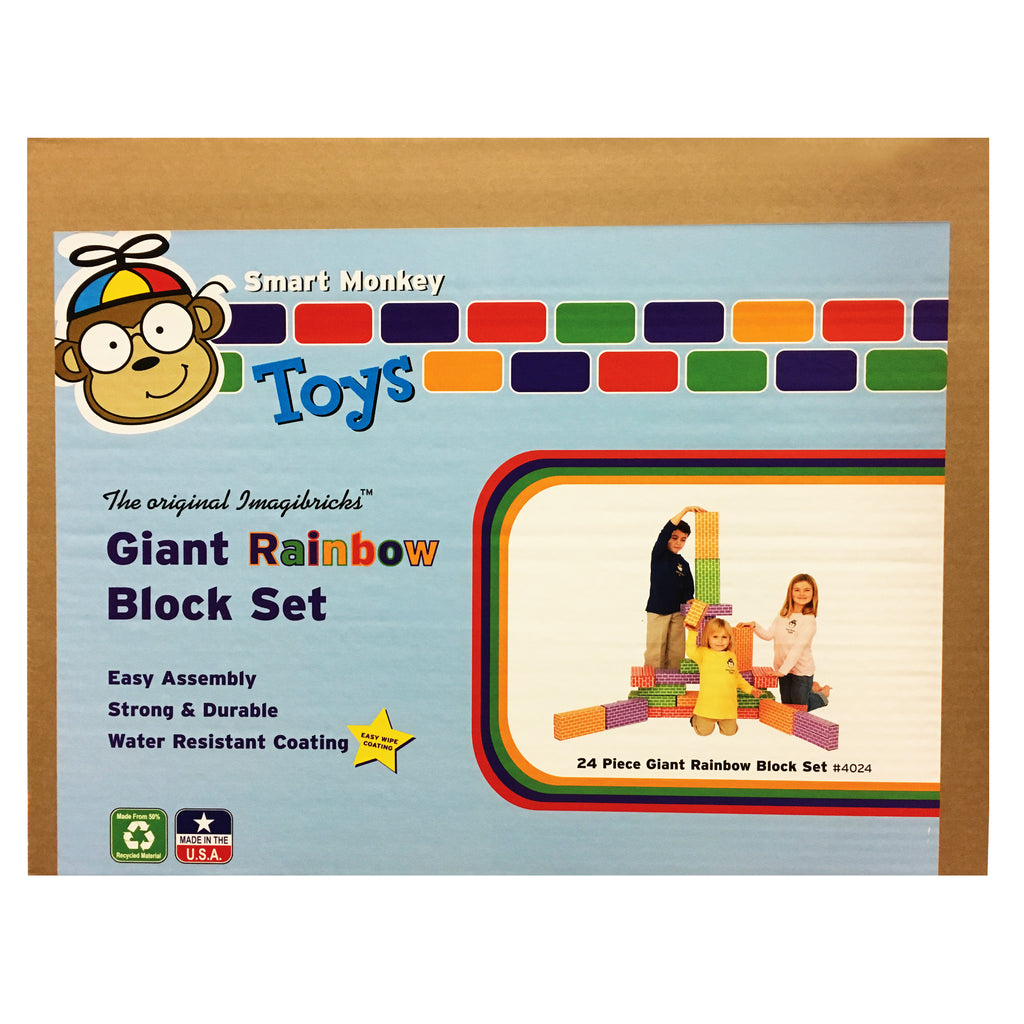 Smart Monkey Imagibricks Rainbow Blocks 24 Pc Set