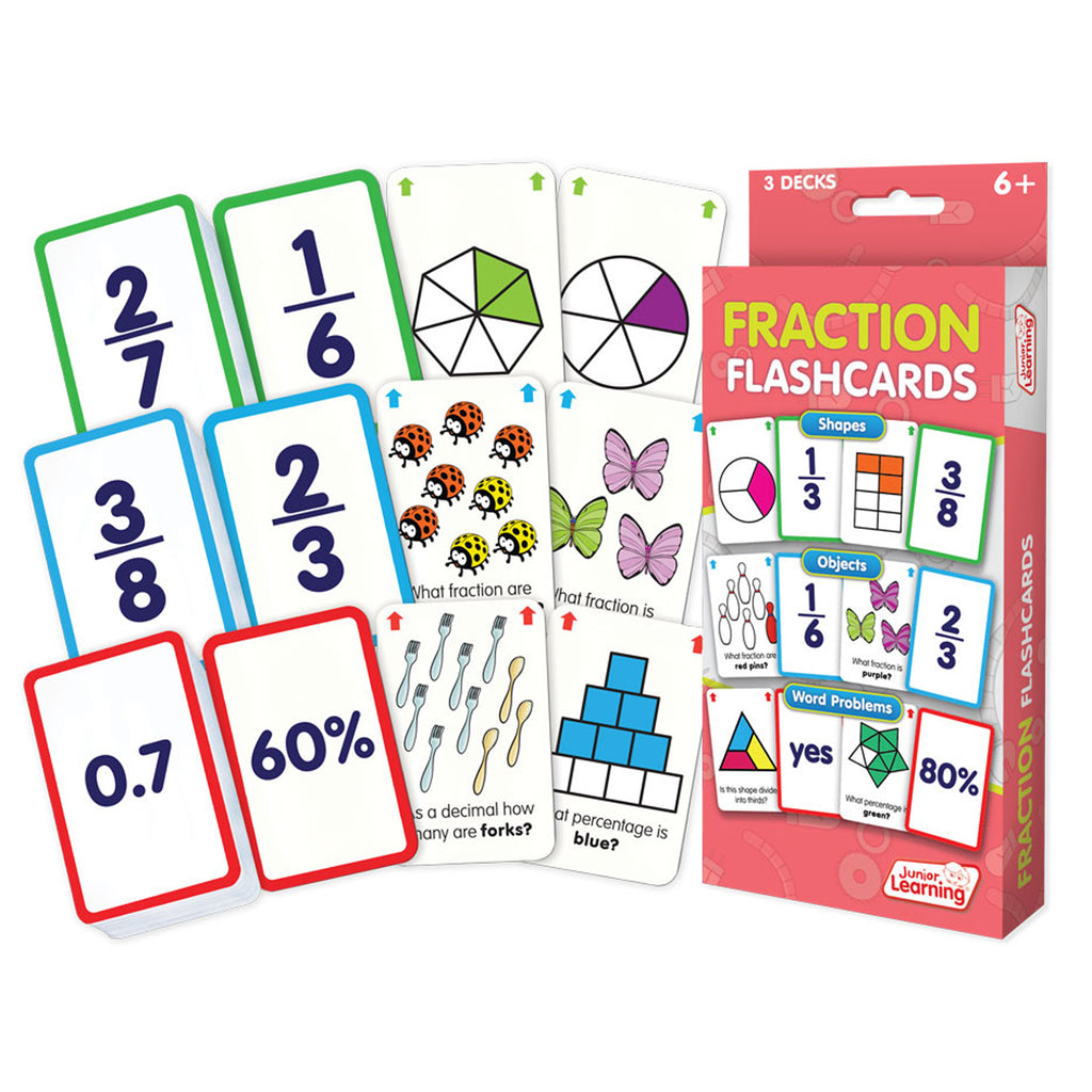 Junior Learning Fraction Flashcards