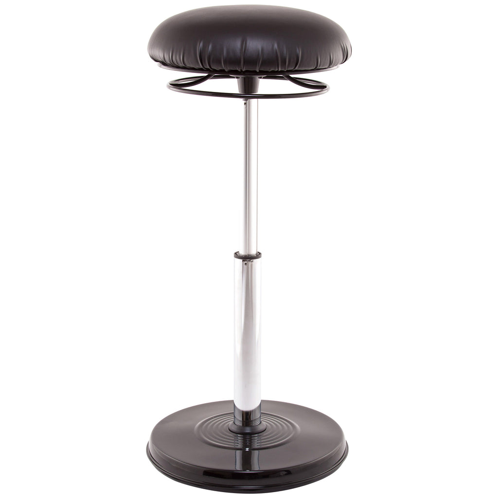 Kore Design Kore™ Office Executive Plus Hi-Rise Wobble Chair (21.5” - 32”), Black Leather-like