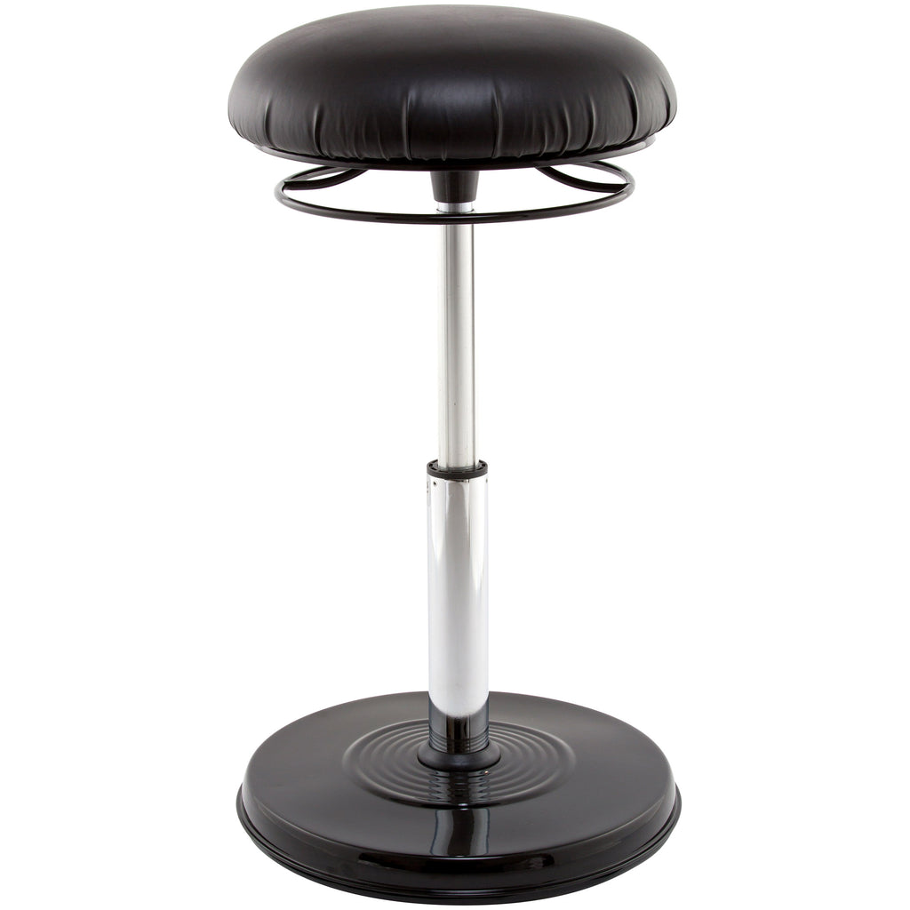 Kore Design Kore™ Office Everyday Plus Wobble Chair (18.5” - 26.75”), Black Leather-like