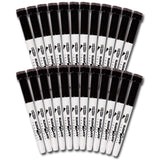 Kleenslate Kwik Chek II Replacement Markers 24/Pk Black With Erasers