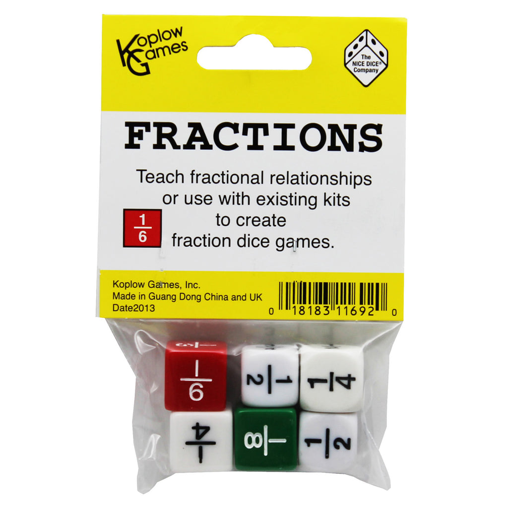 Koplow Games Fraction Dice Set Of 6