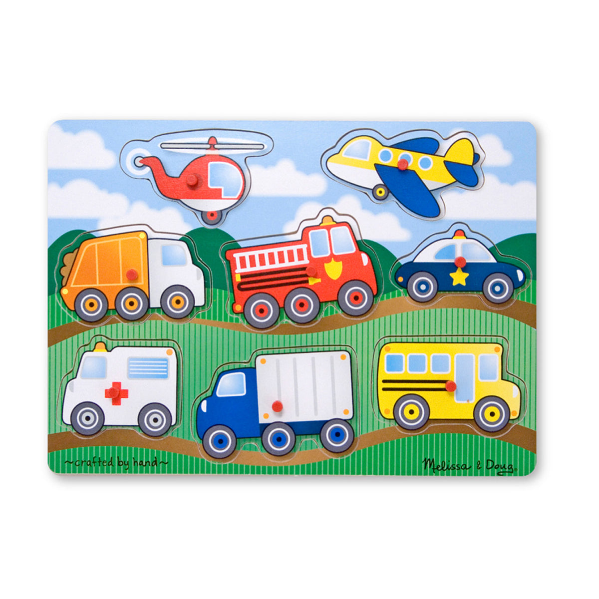 Melissa & Doug Vehicles Peg Puzzle