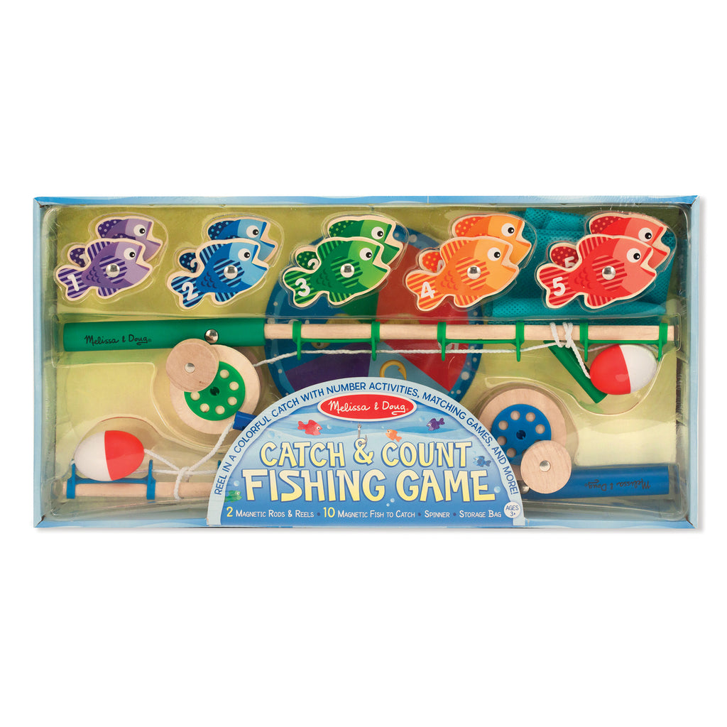 Melissa & Doug Catch & Count Magnetic Fishing Rod Set