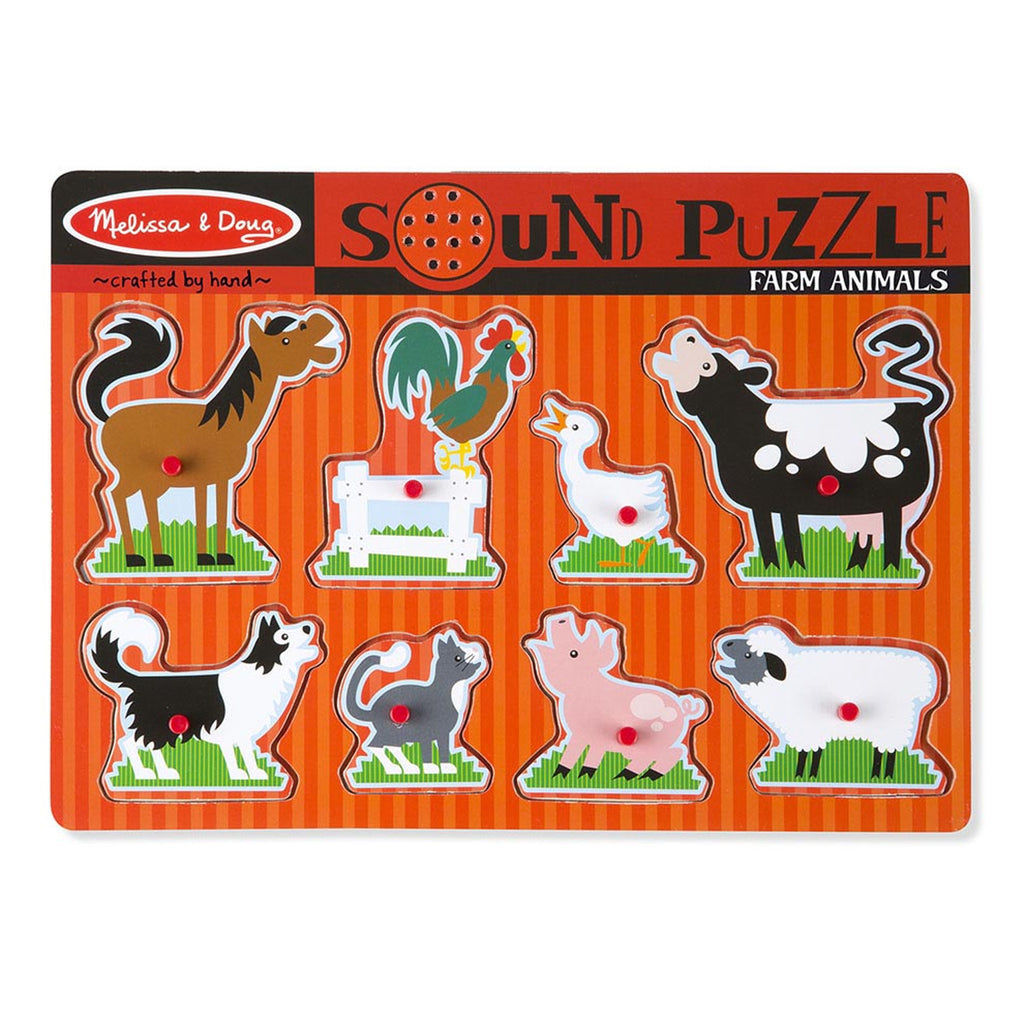 Melissa & Doug Farm Animals Sound Puzzle, 8 Pieces